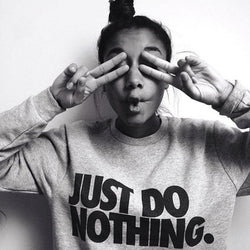 2017 Just Do Nothing Fashion Women Long Sleeve Hoodie